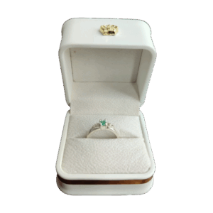 Anillo de plata con esmeralda Alba