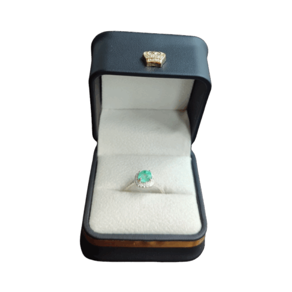 Anillo de plata con esmeralda Aria