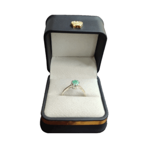 Anillo de plata con esmeralda Cenit