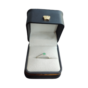 Anillo de plata con esmeralda Coral
