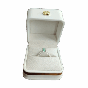 Anillo de plata con esmeralda Duna