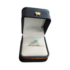 Anillo de plata con esmeralda Eclipse