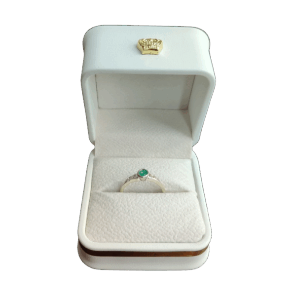 Anillo de plata con esmeralda Embrujo
