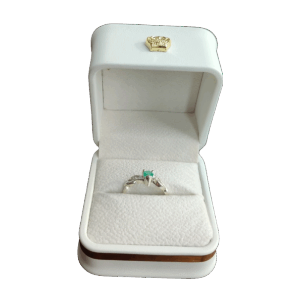 Anillo de plata con esmeralda Encino