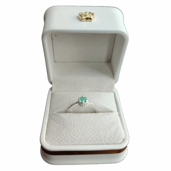Anillo de plata con esmeralda Esencia
