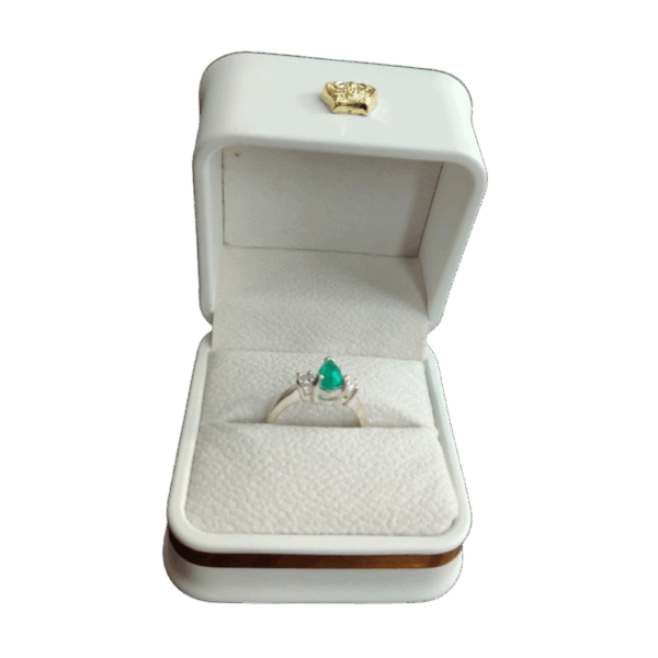 Anillo de plata con esmeralda Floresta