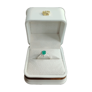 Anillo de plata con esmeralda Galaxia