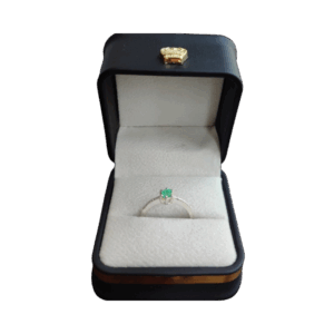 Anillo de plata con esmeralda Mar