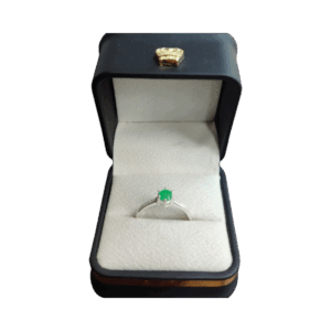 Anillo de plata con esmeralda Nido