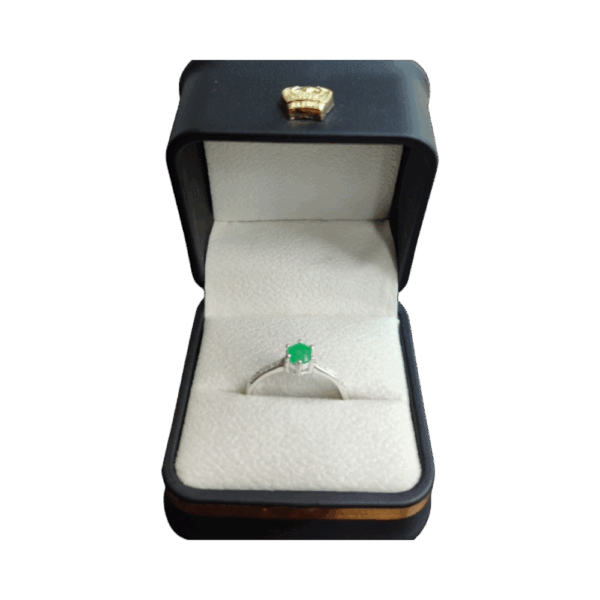 Anillo de plata con esmeralda Nido