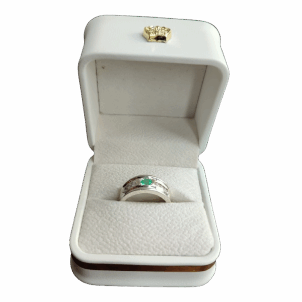 Anillo de plata con esmeralda Nítida