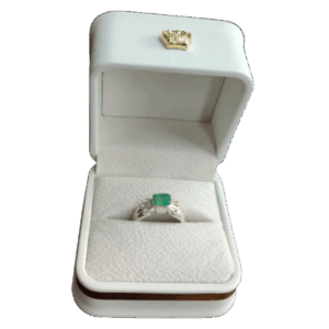 Anillo de plata con esmeralda Onira