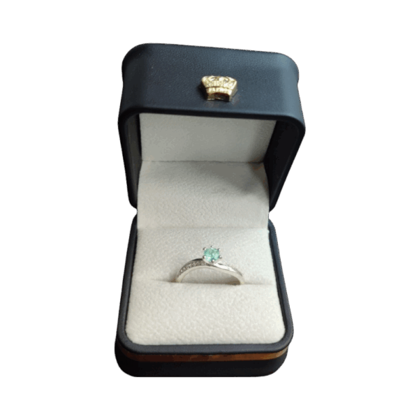 Anillo de plata con esmeralda Prisma
