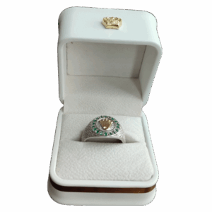 Anillo de plata con esmeralda Rolex