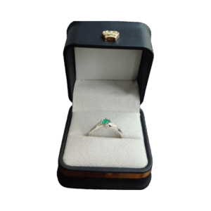 Anillo de plata con esmeralda Selvatica