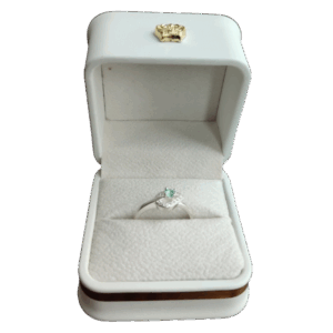 Anillo de plata con esmeralda Solstice