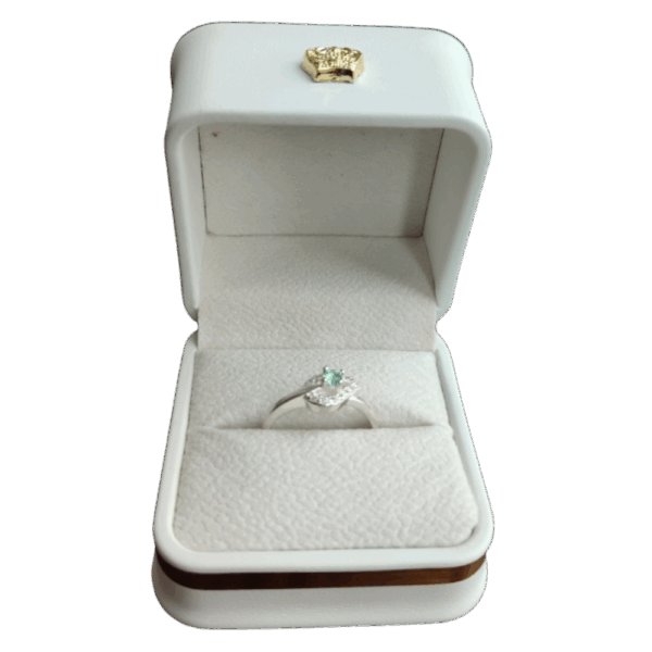 Anillo de plata con esmeralda Solstice