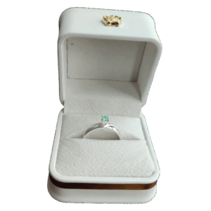 Anillo de plata con esmeralda Talia