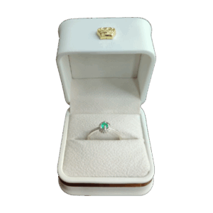 Anillo de plata con esmeralda Tenue
