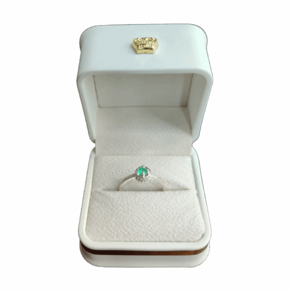 Anillo de plata con esmeralda Tenue