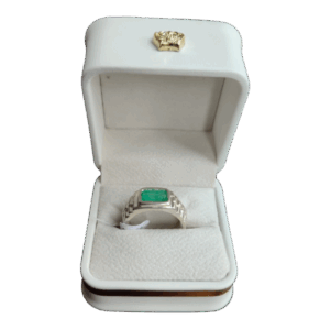 Anillo de plata con esmeralda Verena