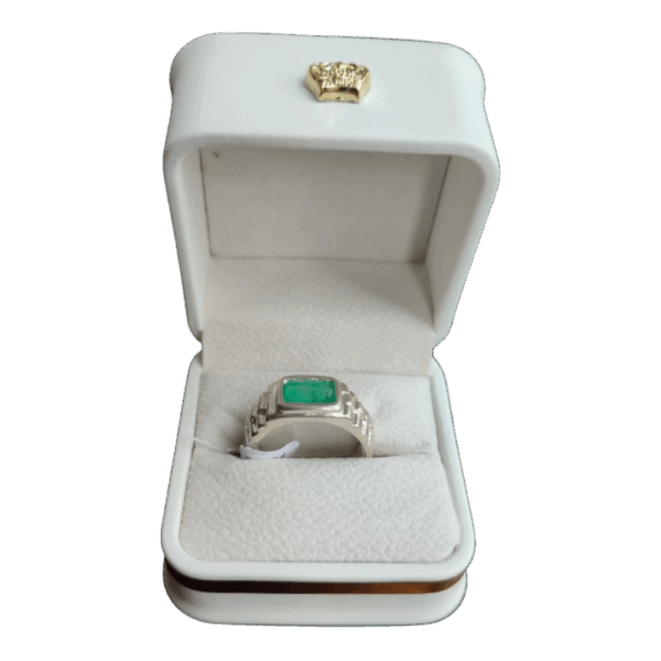 Anillo de plata con esmeralda Verena