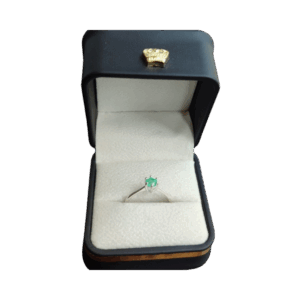 Anillo de plata con esmeralda Zen