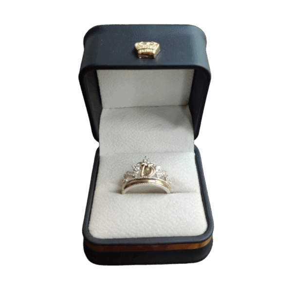 Anillo de plata con oro laminado 15 años
