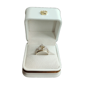Anillo de plata con oro laminado 15 años flores