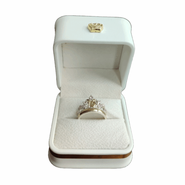 Anillo de plata con oro laminado 15 años flores