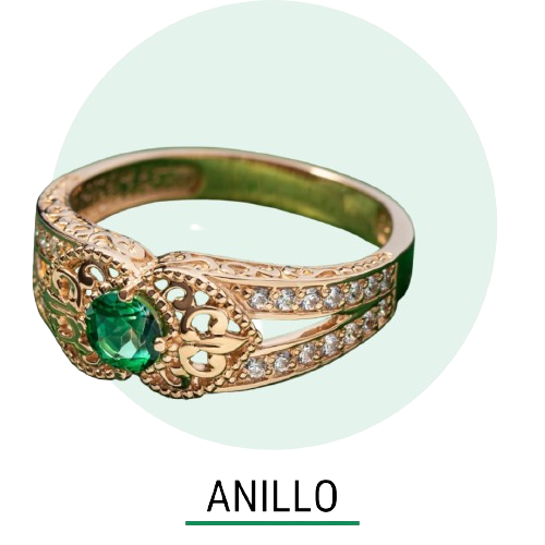 Anillo oro emerald legacy